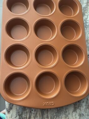 Crux Copper Nonstick 12-Cup Muffin Pan